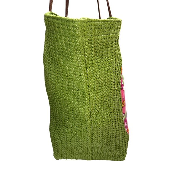 Vera Bradley Green Tote with Pink and Orange Whale Design - Picture 3 of 6